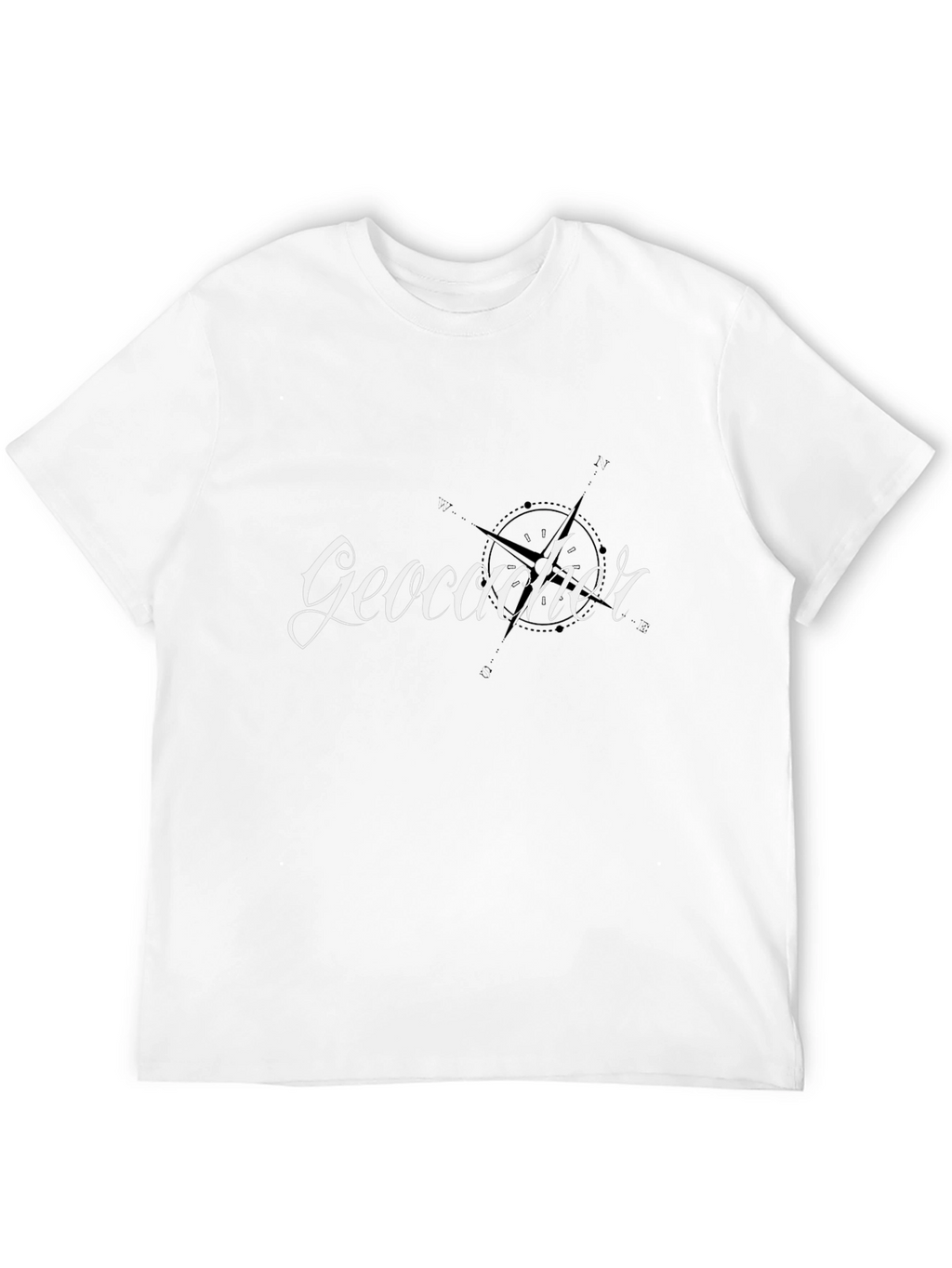 Geocacher Compass Black T-Shirt