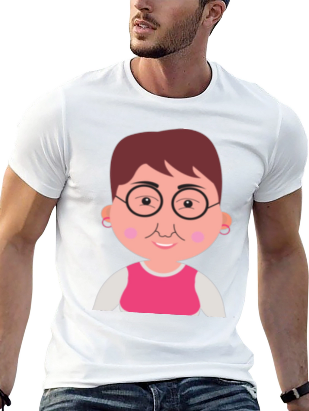 Funny Grandma Cartoon Graphic T-Shirt