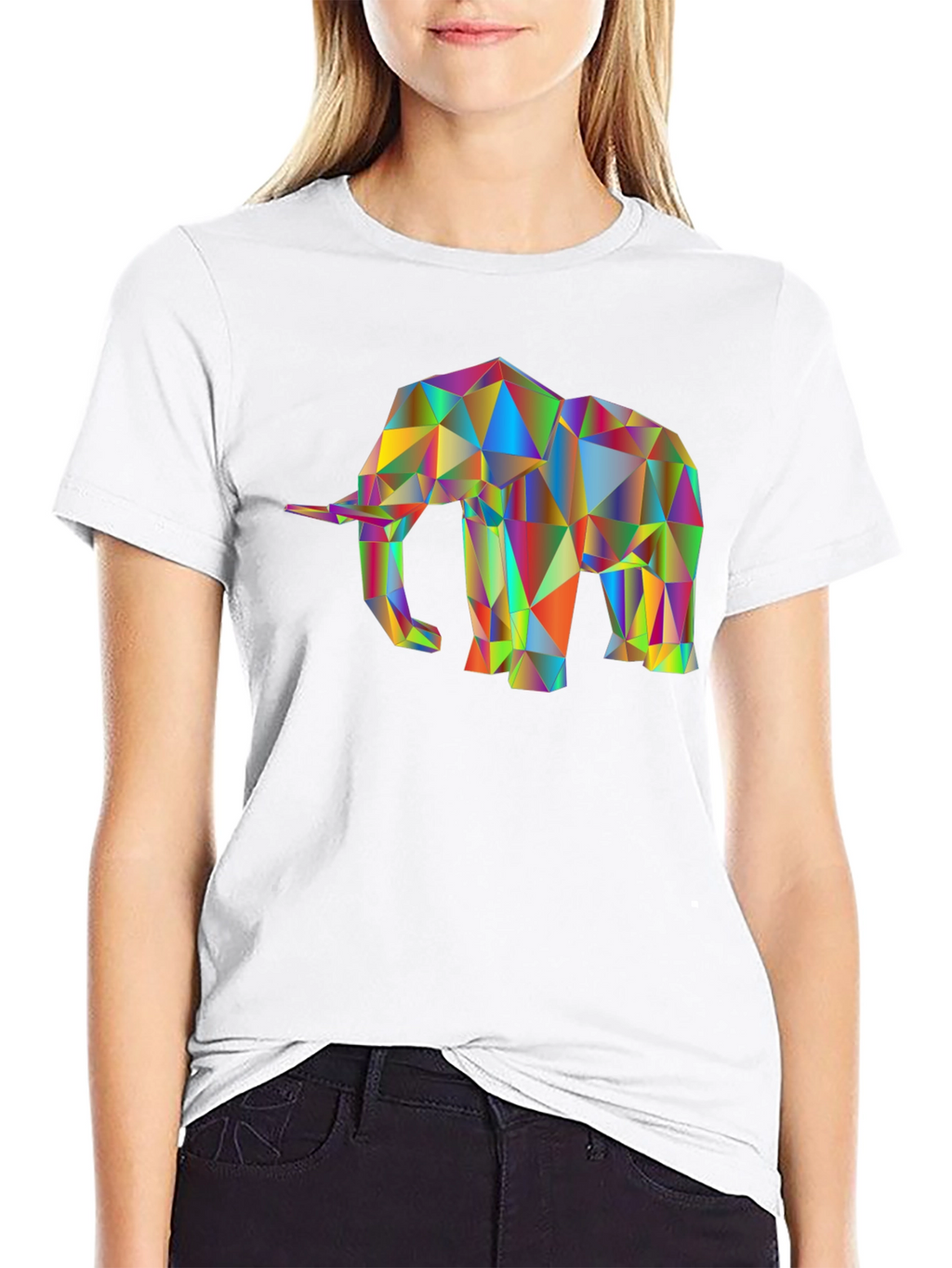 Geometric Elephant T-Shirt - Modern Art Tee