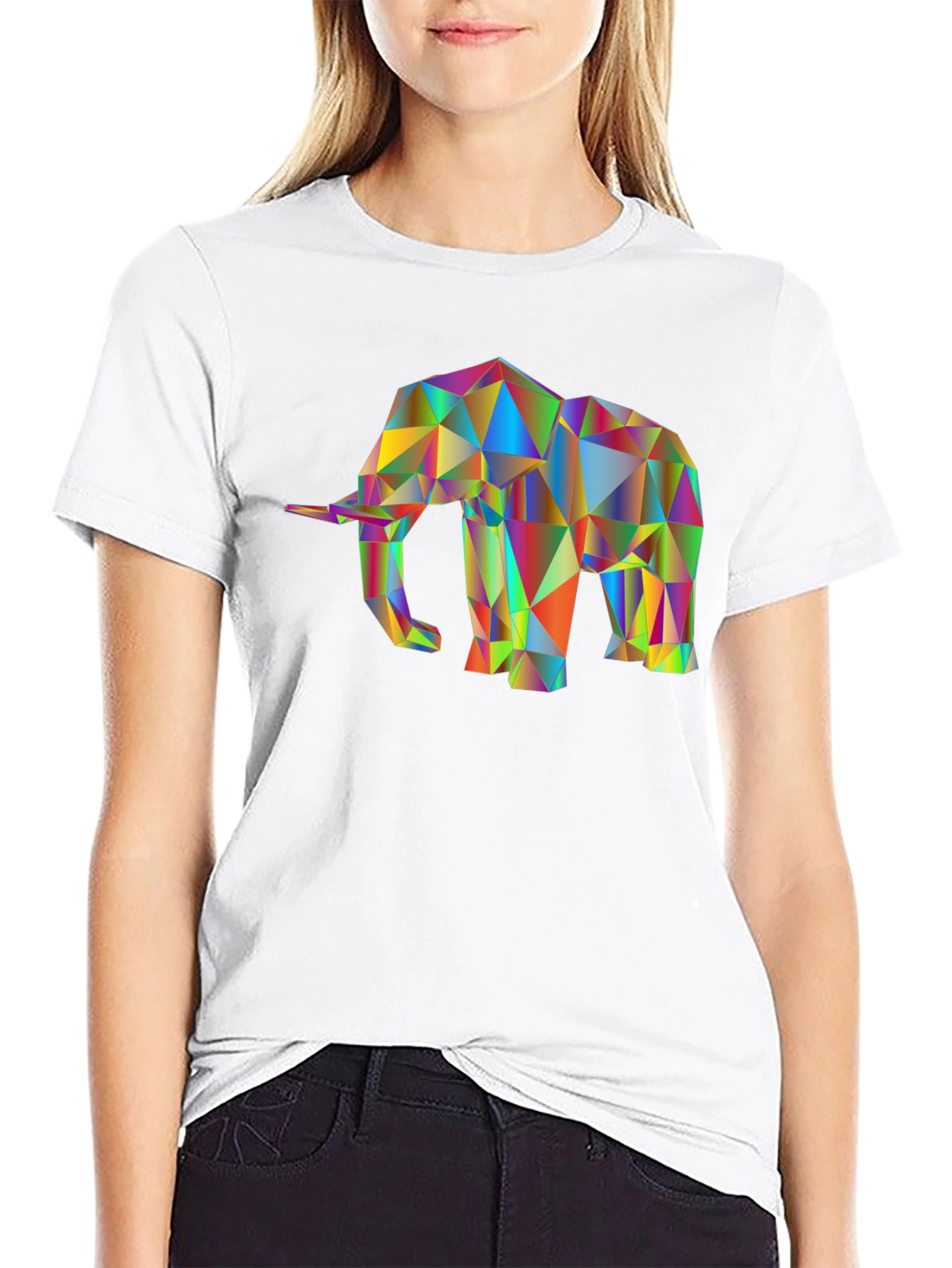 Geometric Elephant T-Shirt - Modern Art Tee