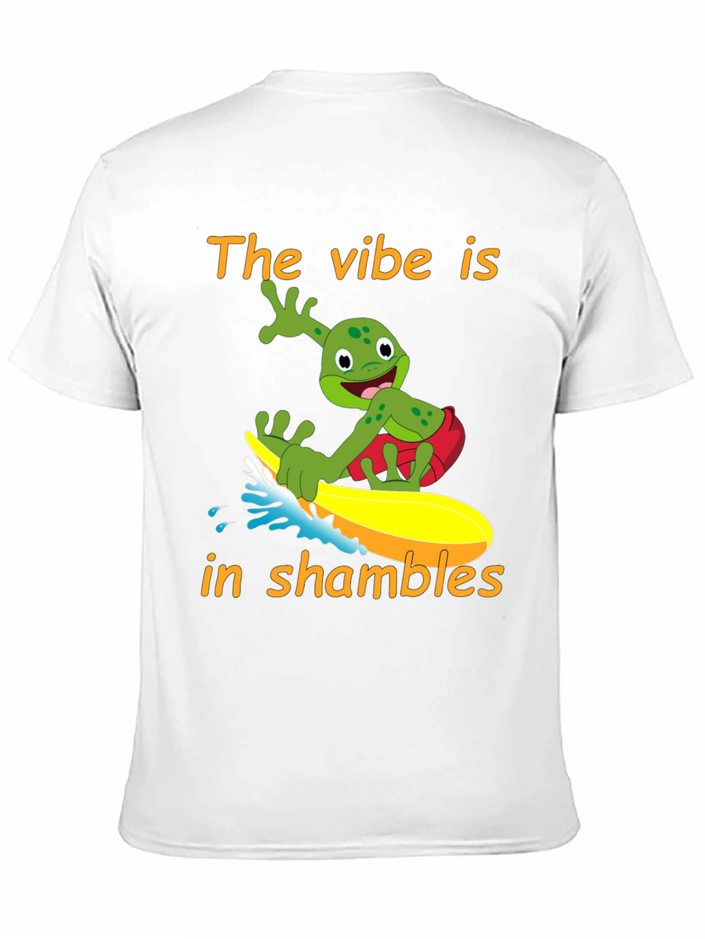 Vibe in Shambles Frog Surfing Graphic Tee