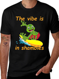 Vibe in Shambles Frog Surfing Graphic Tee