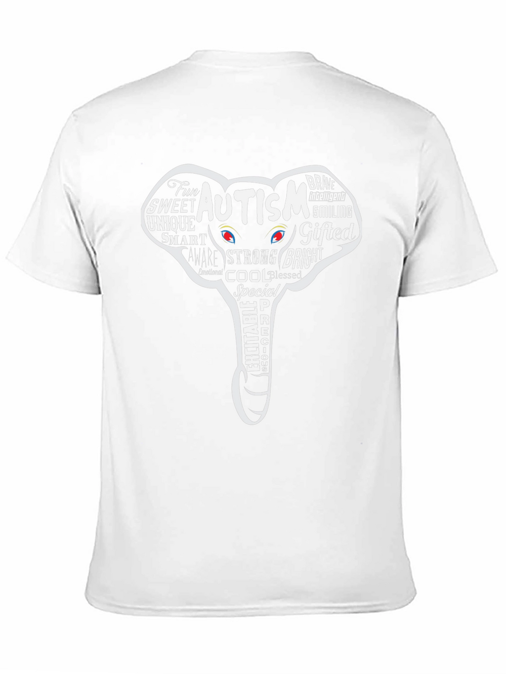 Autism Awareness Elephant Graphic Tee - Black