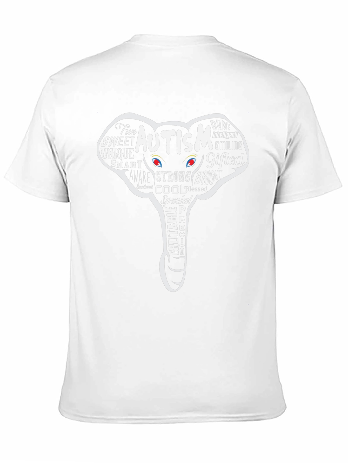 Autism Awareness Elephant Graphic Tee - Black