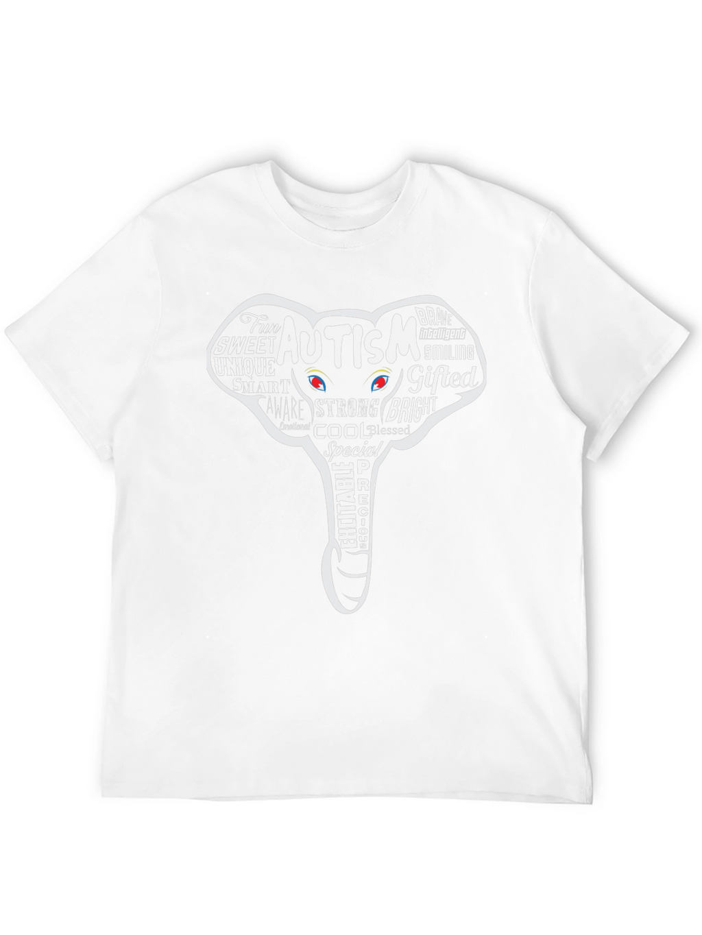 Autism Awareness Elephant Graphic Tee - Black