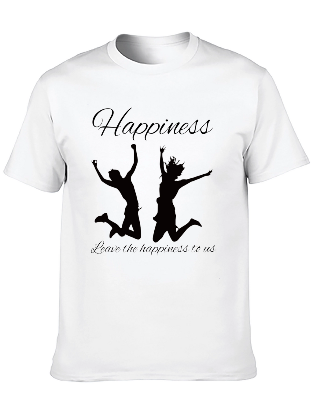 Happiness Graphic Tee - Black Casual Shirt