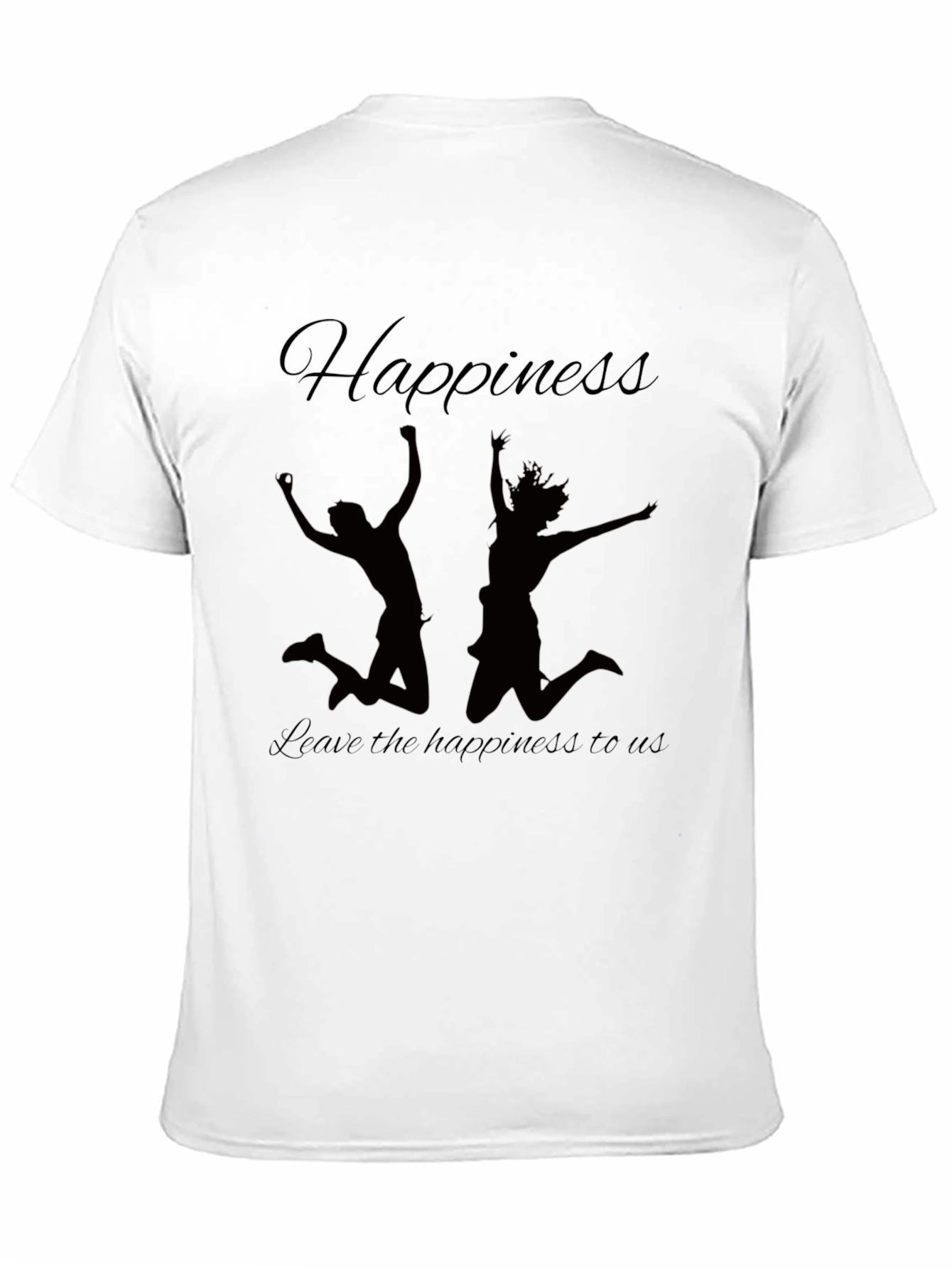 Happiness Graphic Tee - Black Casual Shirt