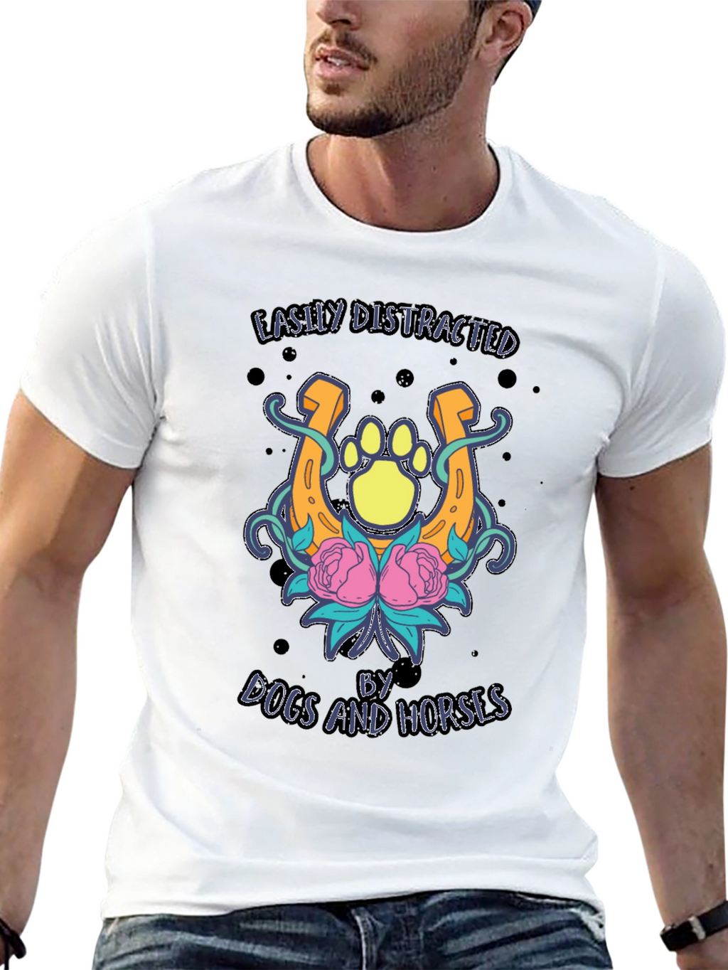 Dogs and Horses Graphic Tee