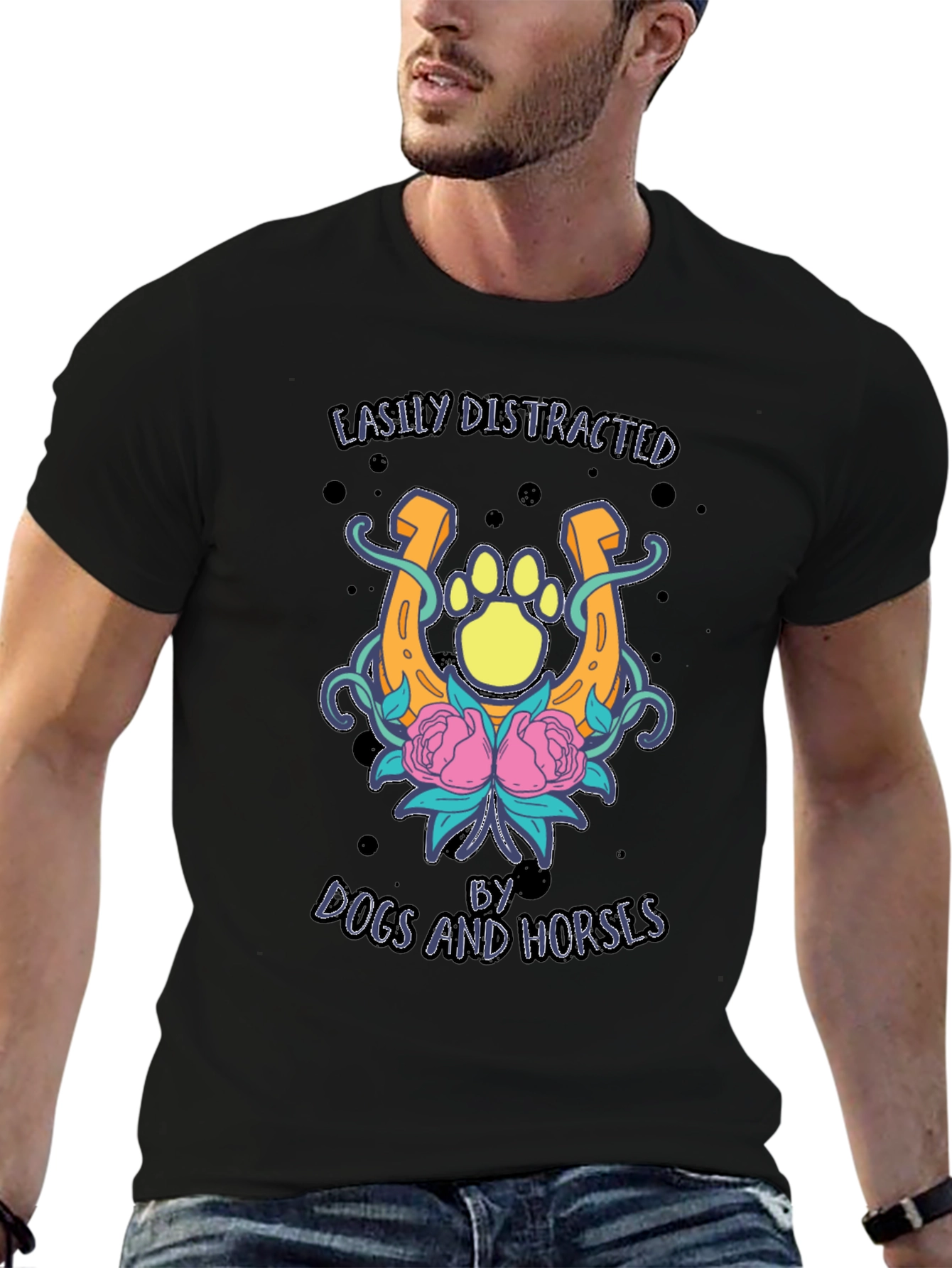 Dogs and Horses Graphic Tee