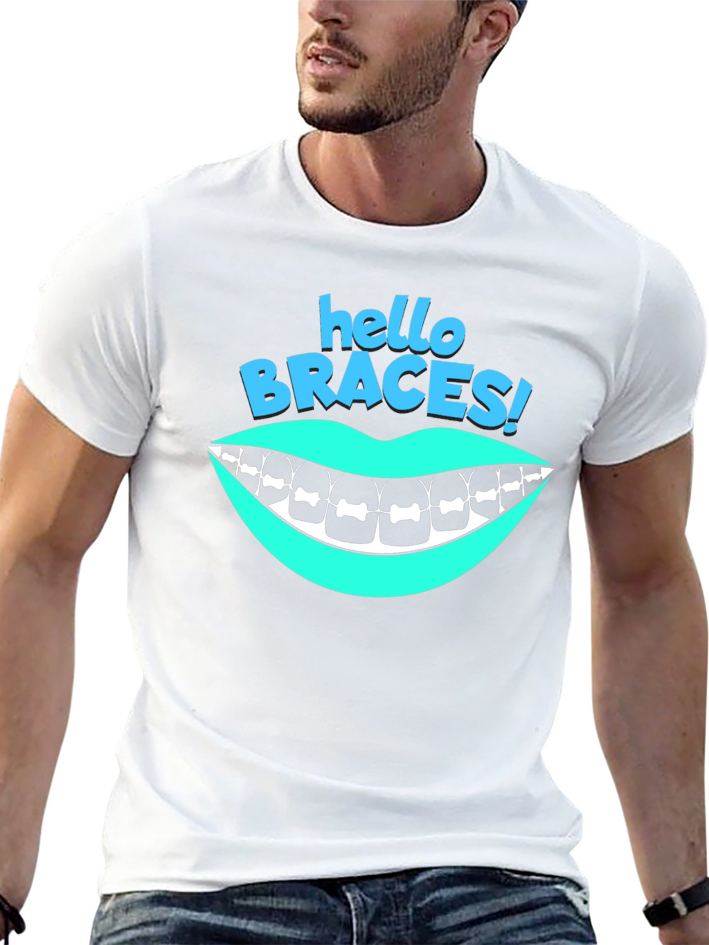 Hello Braces! Graphic T-Shirt - Black