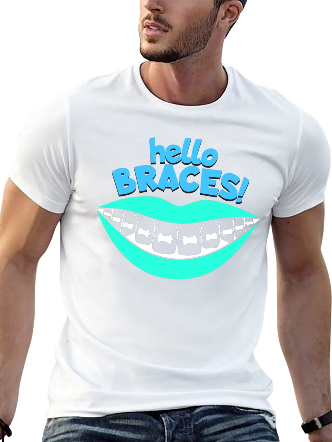 Hello Braces! Graphic T-Shirt - Black