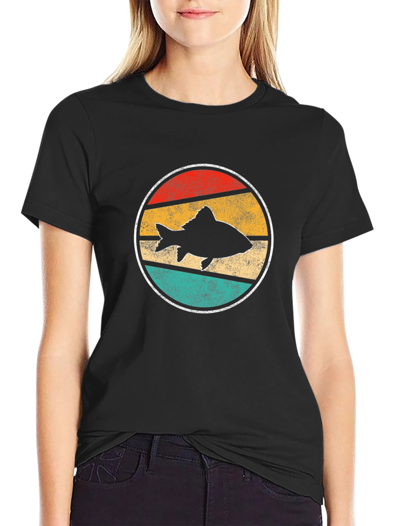 Retro Fish Silhouette T-Shirt