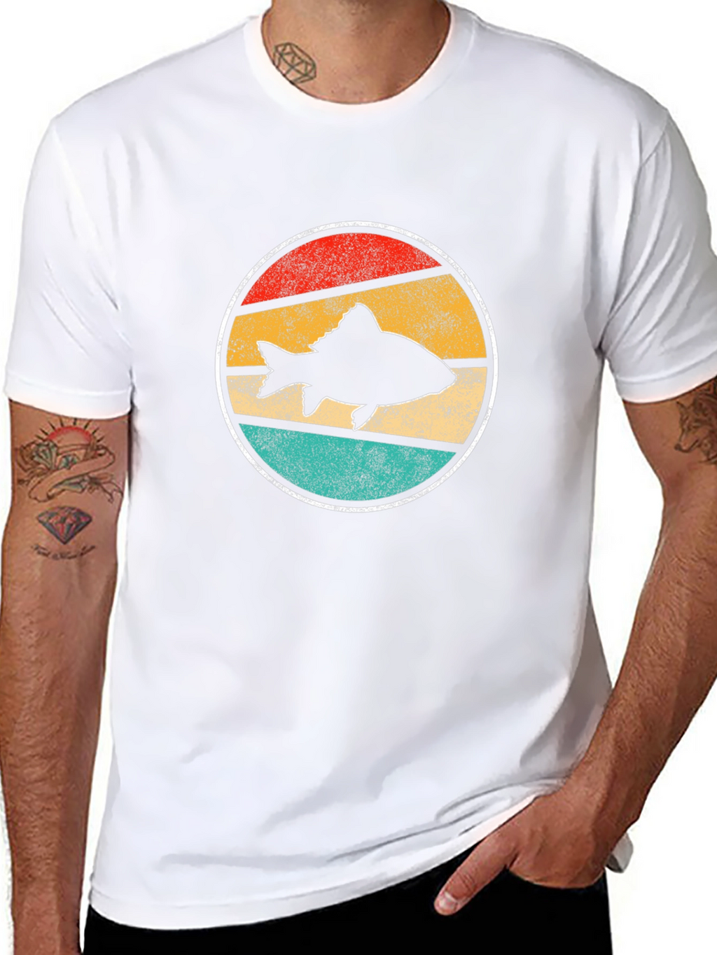 Retro Fish Silhouette T-Shirt