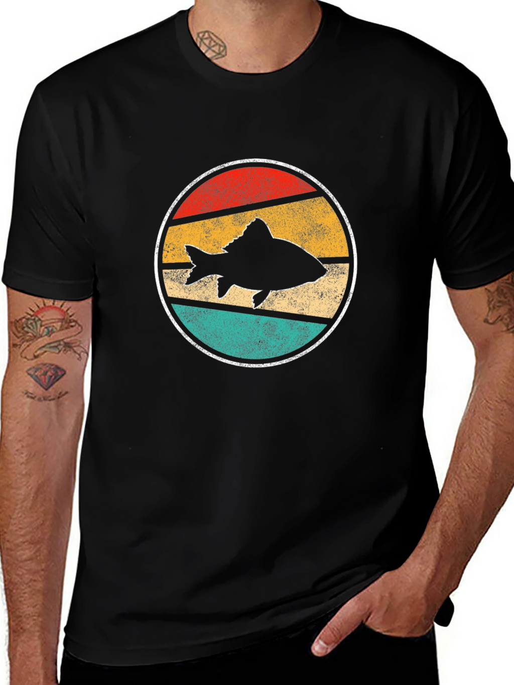 Retro Fish Silhouette T-Shirt