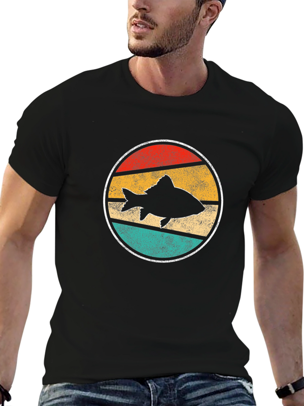 Retro Fish Silhouette T-Shirt