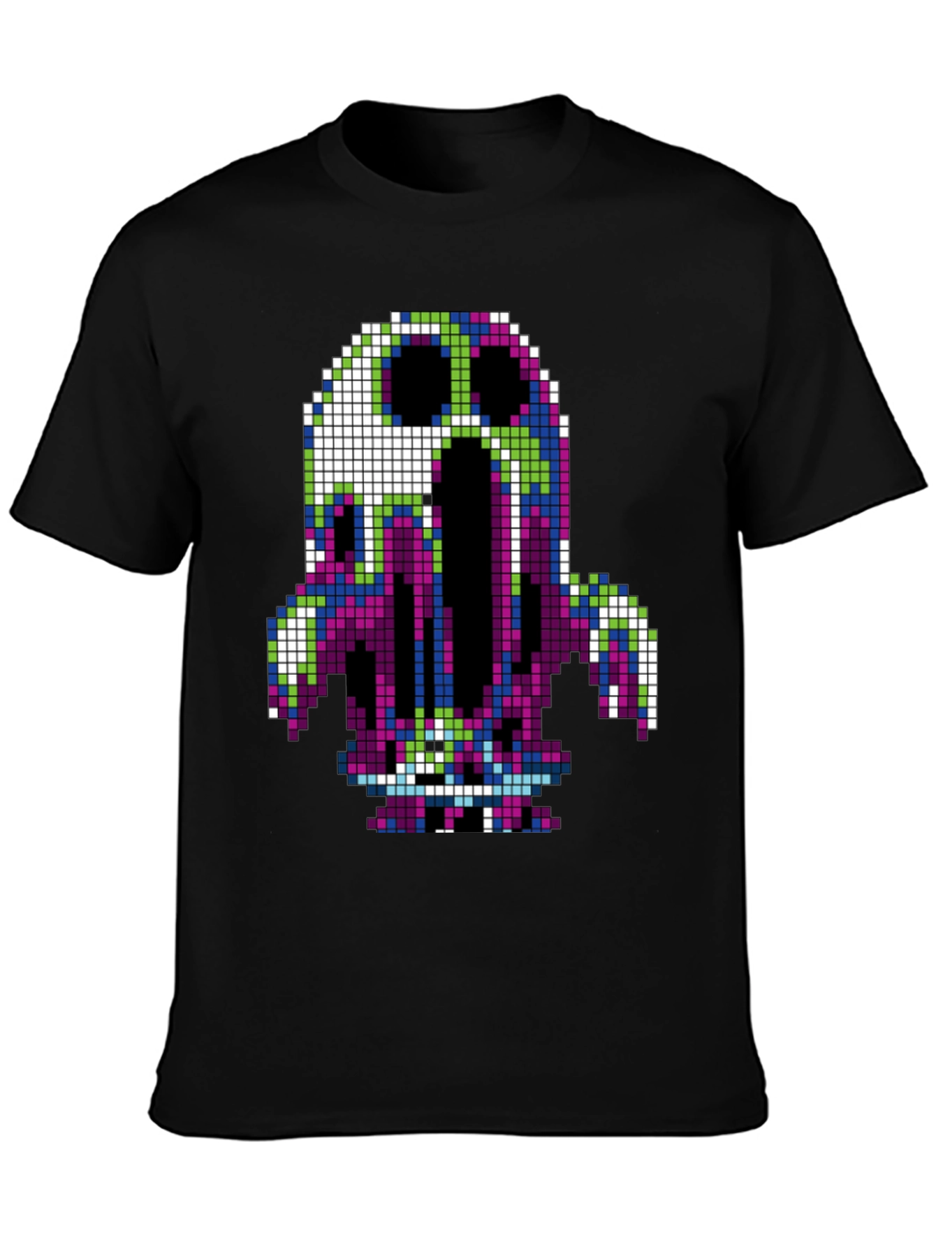 Pixel Art Ghost T-Shirt - Retro Gaming Style