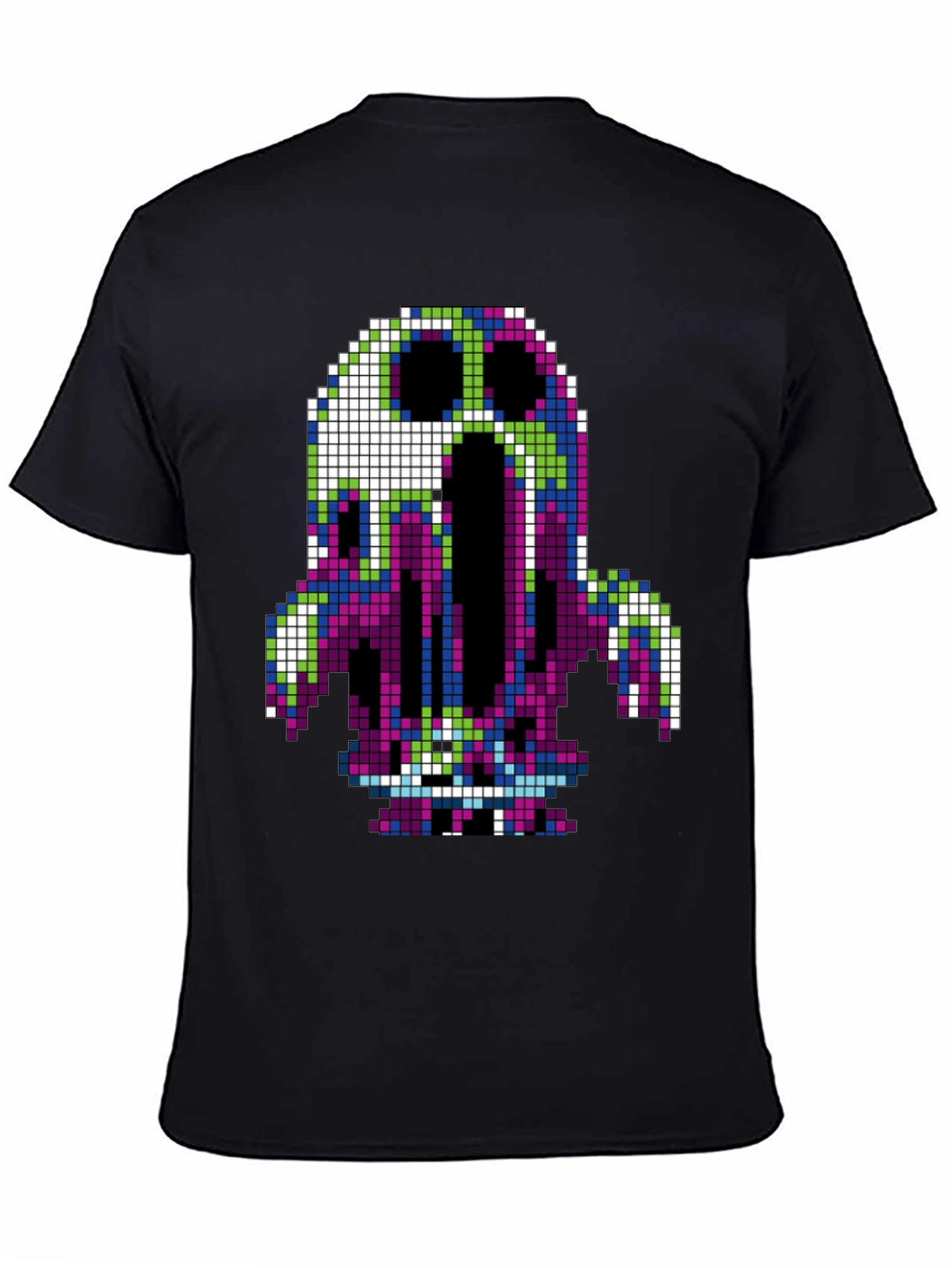 Pixel Art Ghost T-Shirt - Retro Gaming Style
