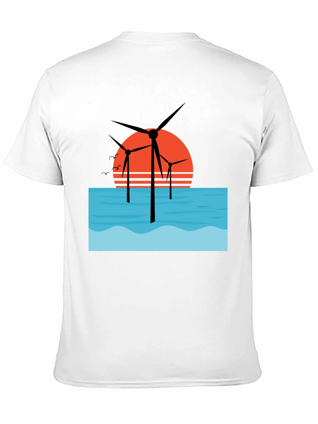 Offshore Wind Farm T-Shirt - Sunset Graphic Tee