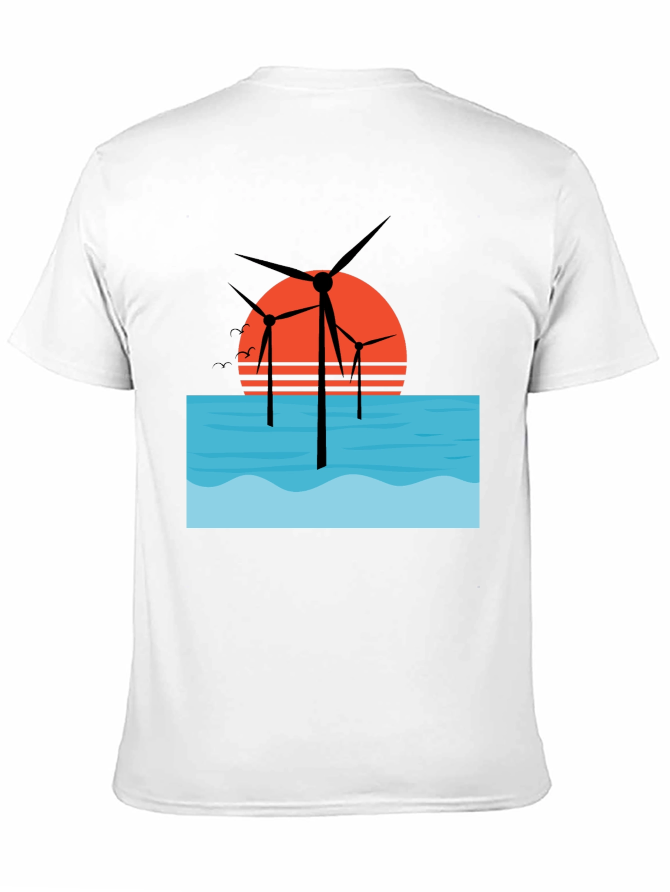 Offshore Wind Farm T-Shirt - Sunset Graphic Tee