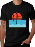 Offshore Wind Farm T-Shirt - Sunset Graphic Tee