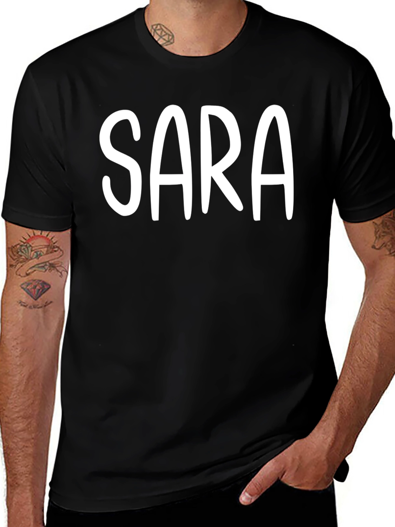 Personalized SARA Black T-Shirt