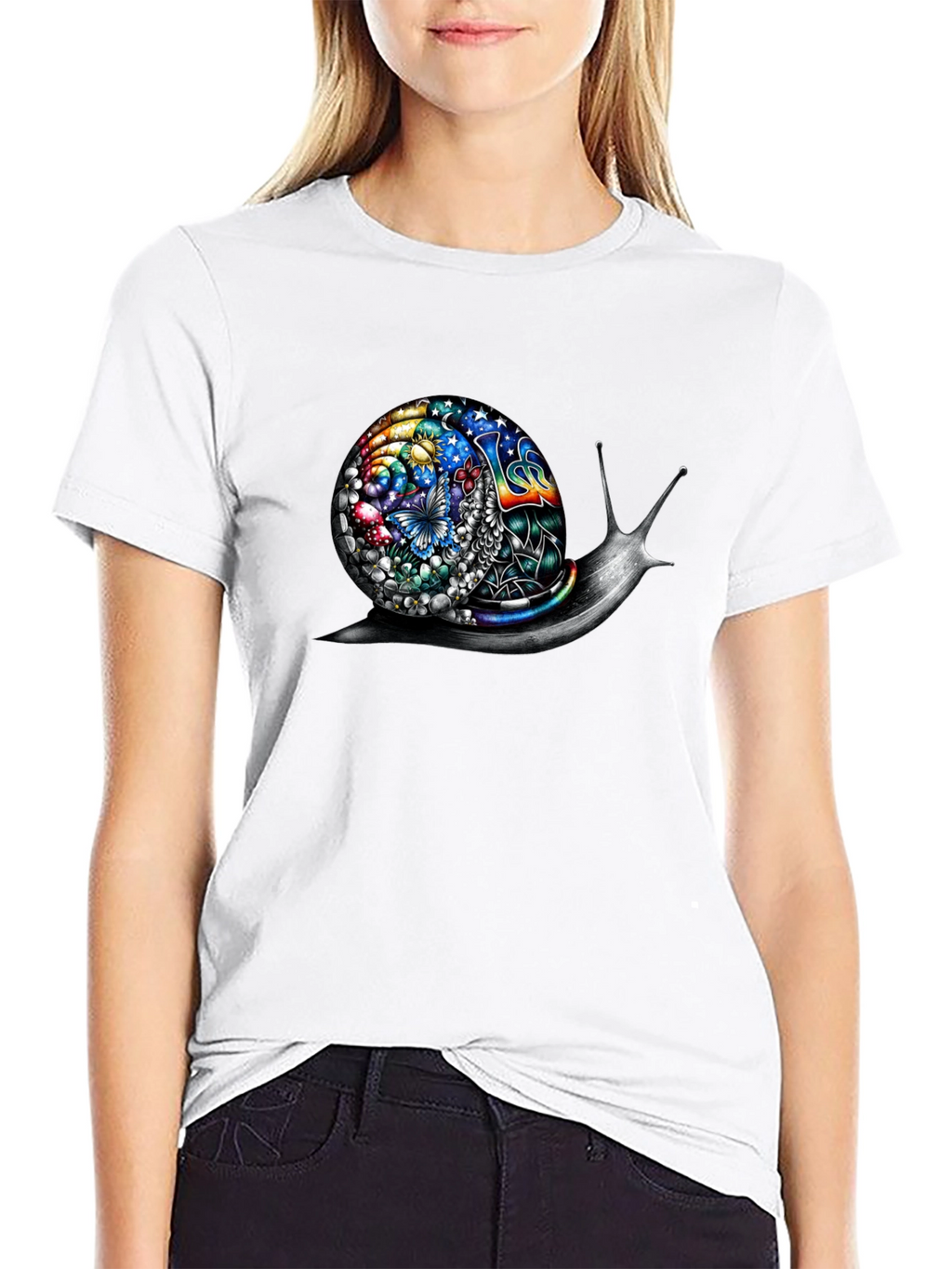 Psychedelic Snail Graphic Tee - Unique Art Shirt