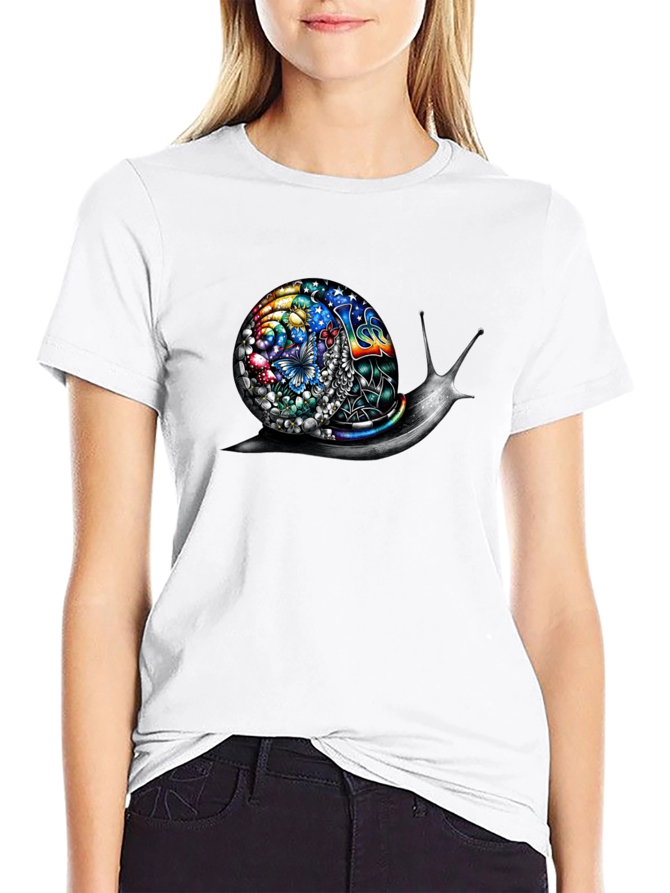 Psychedelic Snail Graphic Tee - Unique Art Shirt