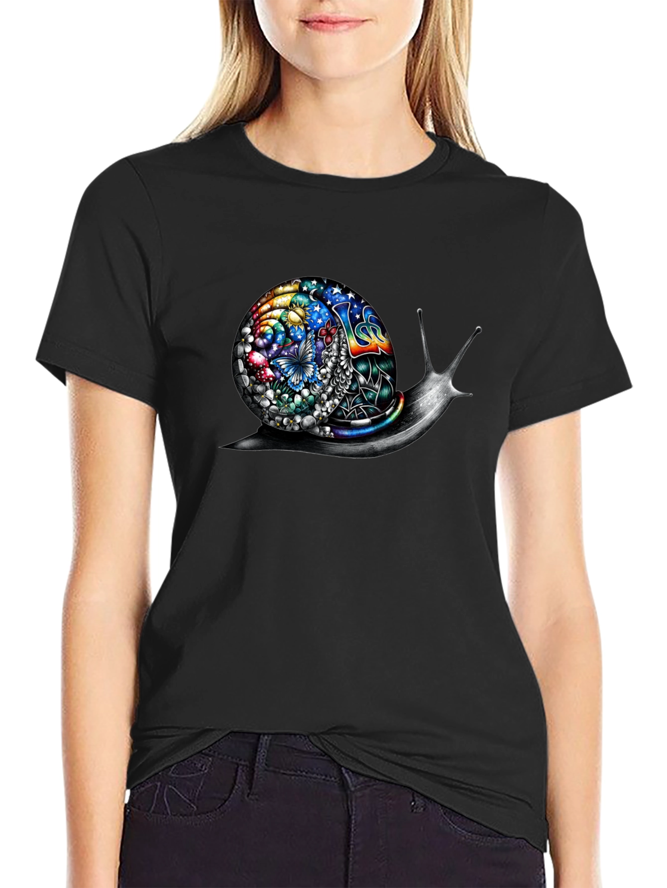 Psychedelic Snail Graphic Tee - Unique Art Shirt