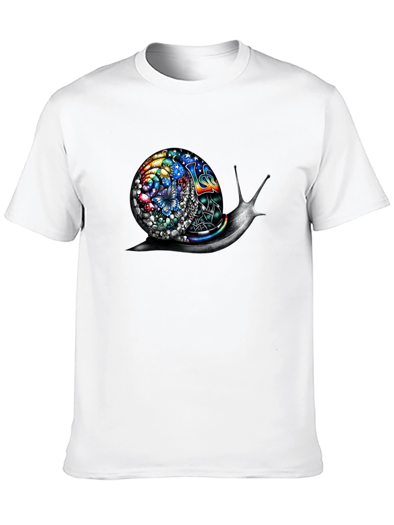 Psychedelic Snail Graphic Tee - Unique Art Shirt