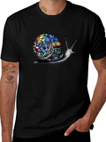 Psychedelic Snail Graphic Tee - Unique Art Shirt