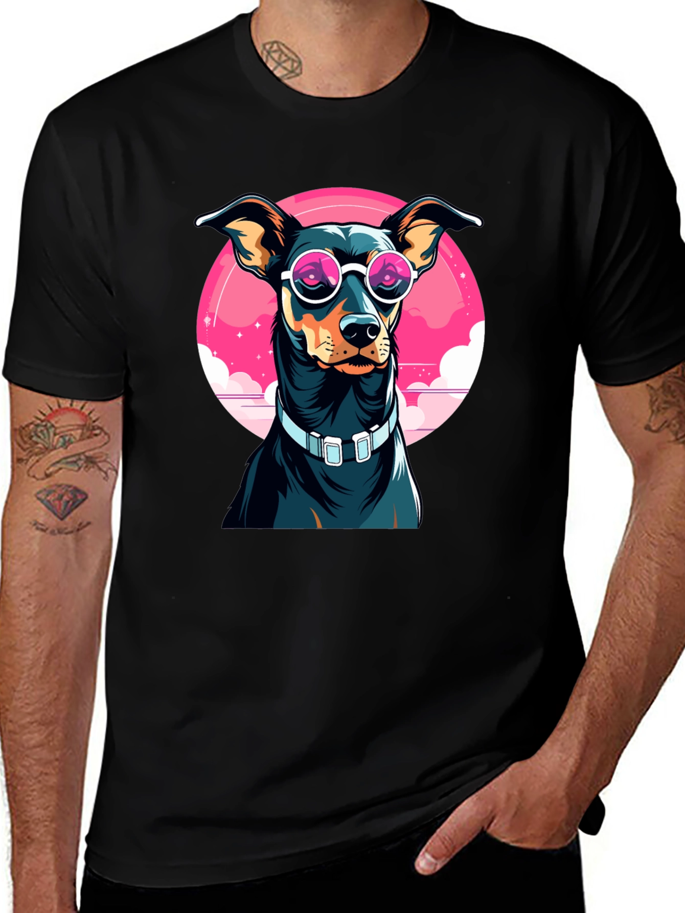 Cool Dog Graphic Tee - Unisex Black T-Shirt