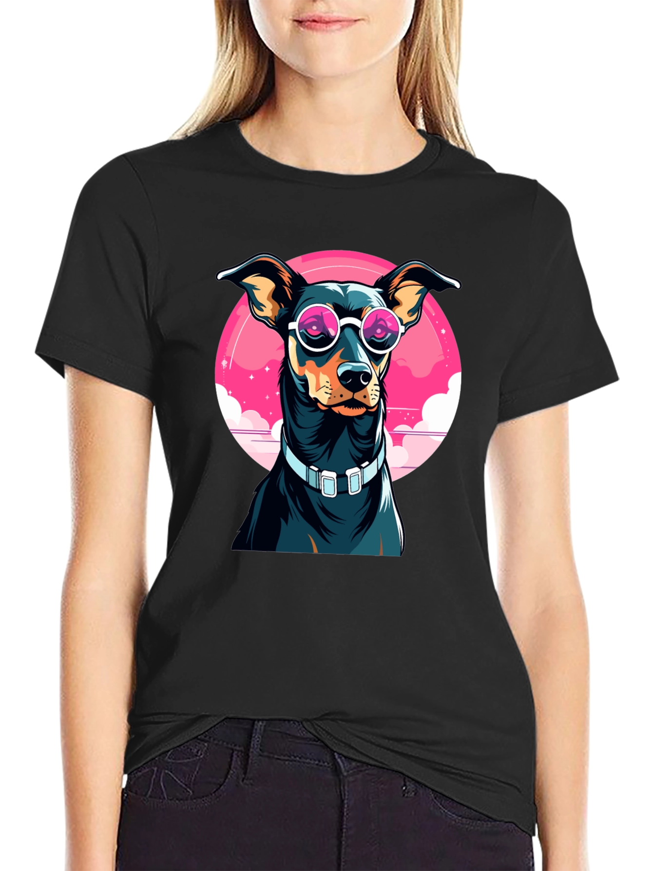 Cool Dog Graphic Tee - Unisex Black T-Shirt