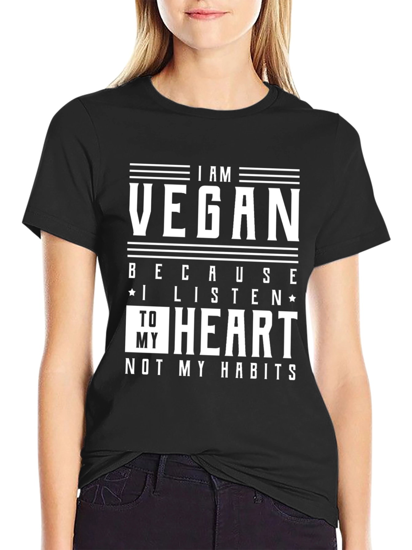 Vegan T-Shirt - Listen To Your Heart Graphic Tee