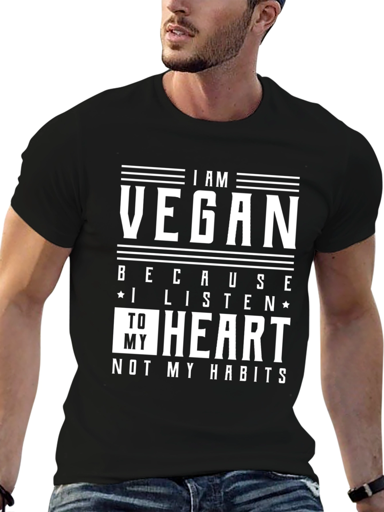 Vegan T-Shirt - Listen To Your Heart Graphic Tee