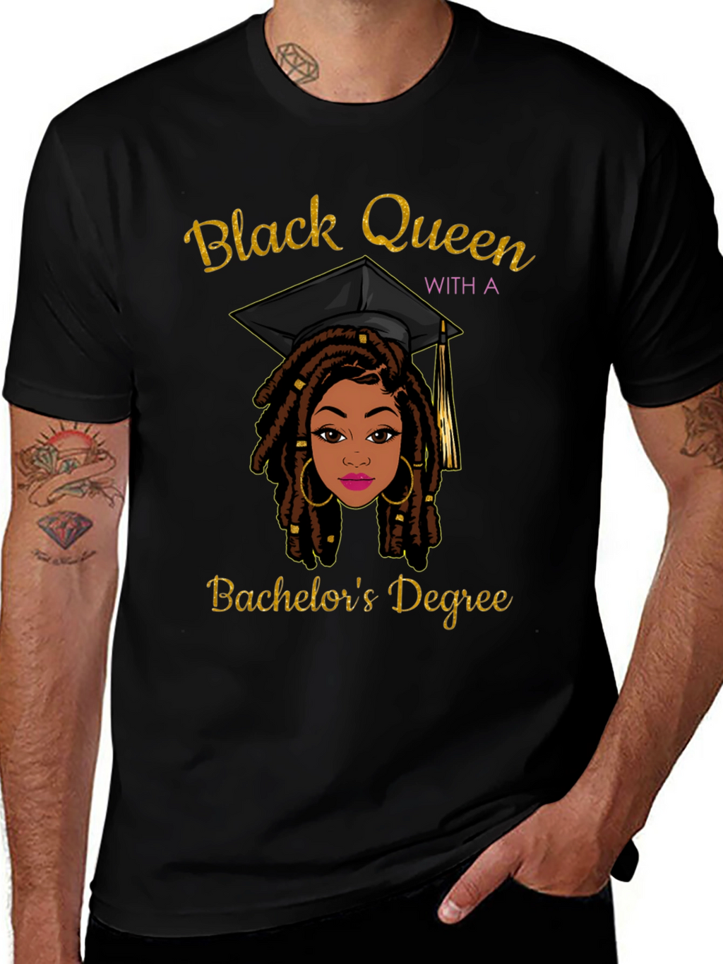 Black Queen Bachelors Degree Graphic Tee