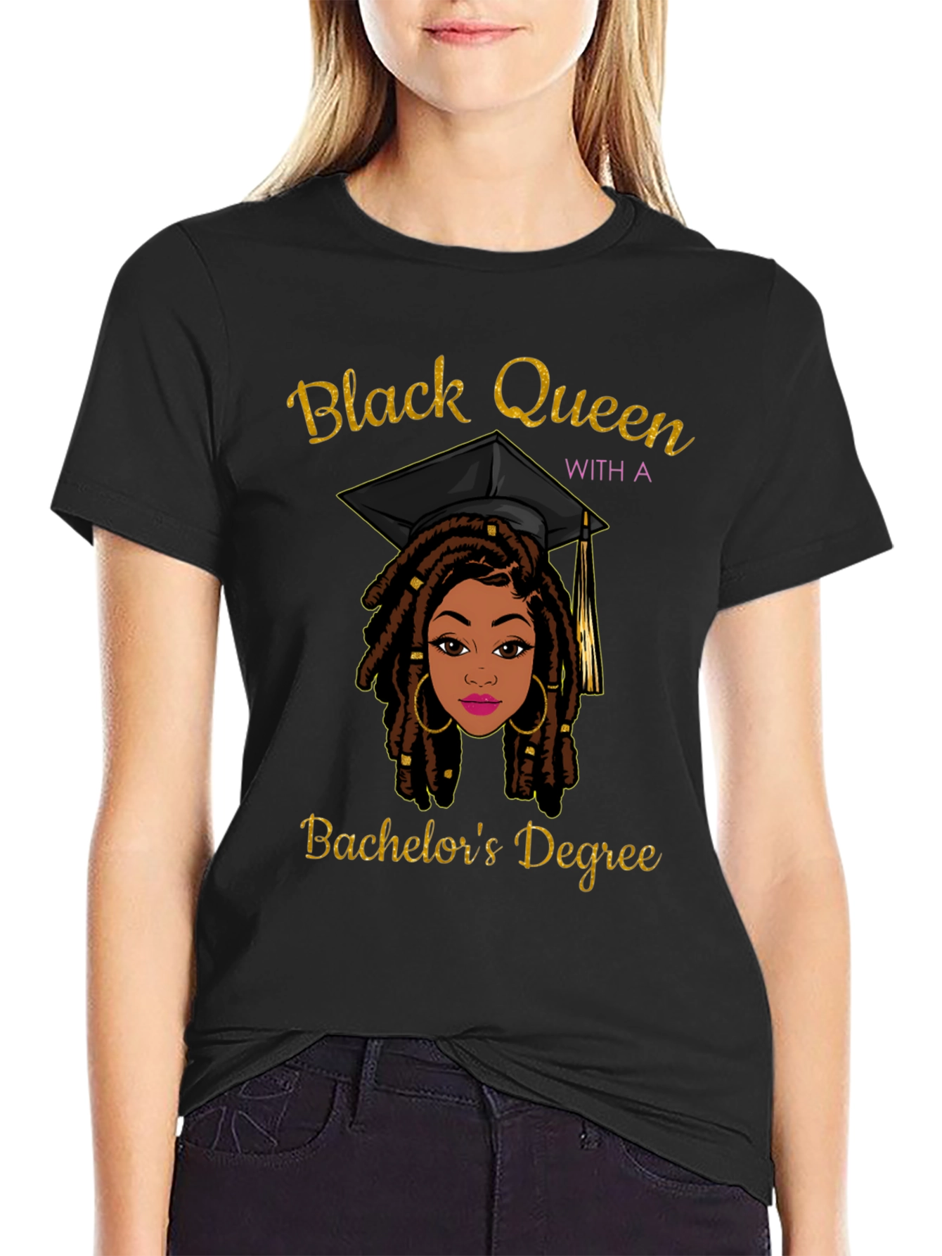 Black Queen Bachelors Degree Graphic Tee