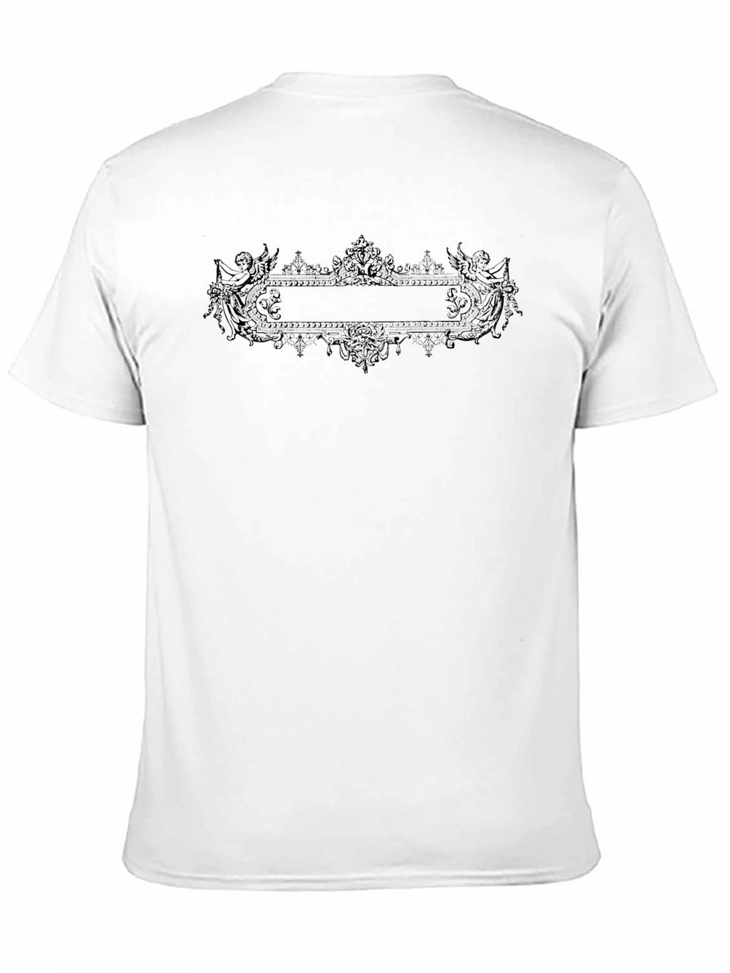 Mens Black T-Shirt with Ornate Graphic