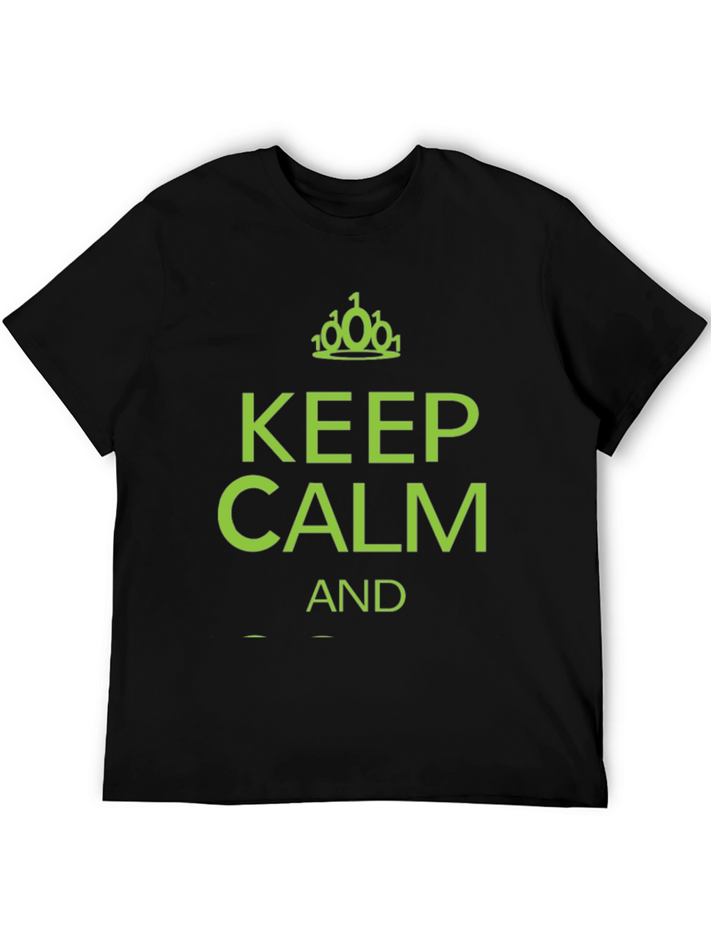 Keep Calm Binary Code T-Shirt - Black