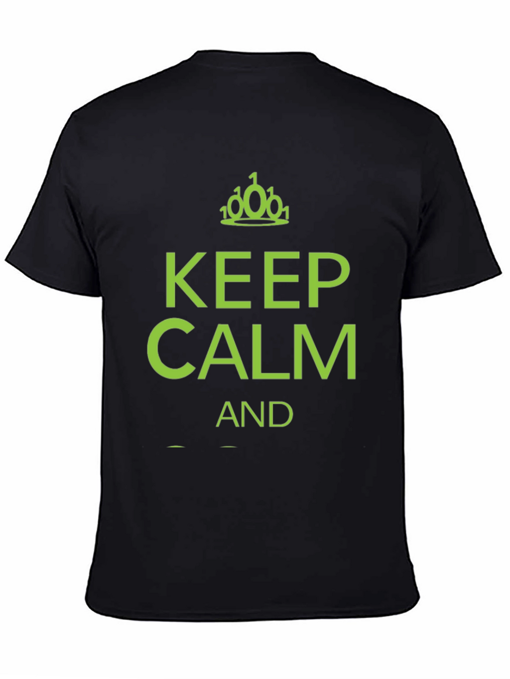 Keep Calm Binary Code T-Shirt - Black