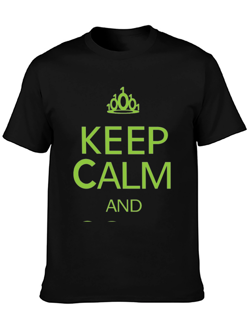 Keep Calm Binary Code T-Shirt - Black