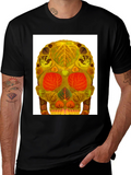 Leaf Skull Graphic Tee - Unique Nature Art T-Shirt