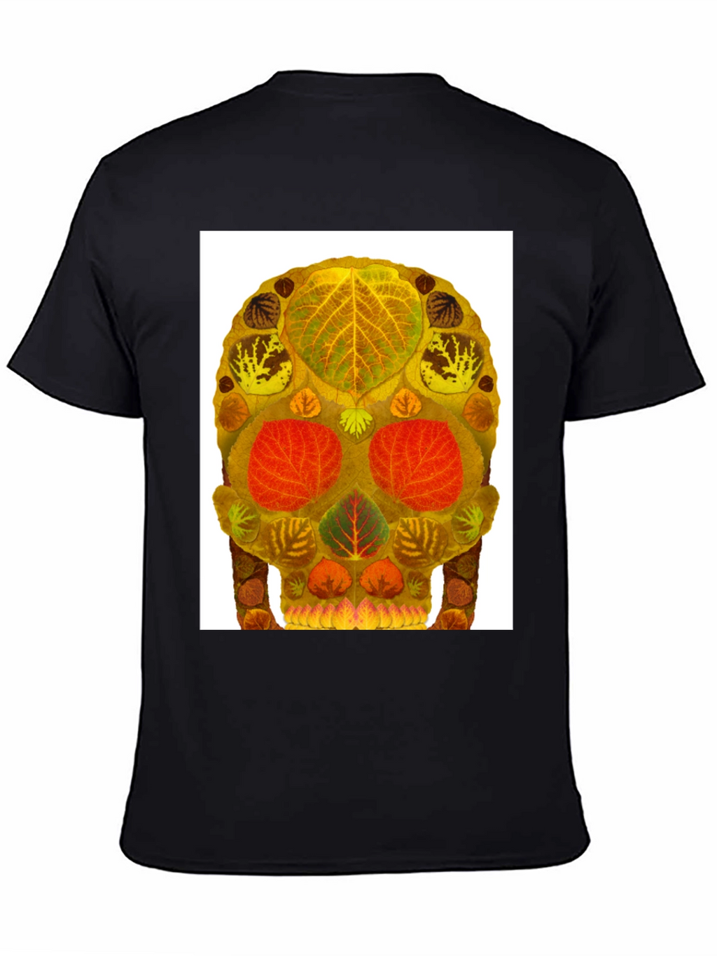 Leaf Skull Graphic Tee - Unique Nature Art T-Shirt