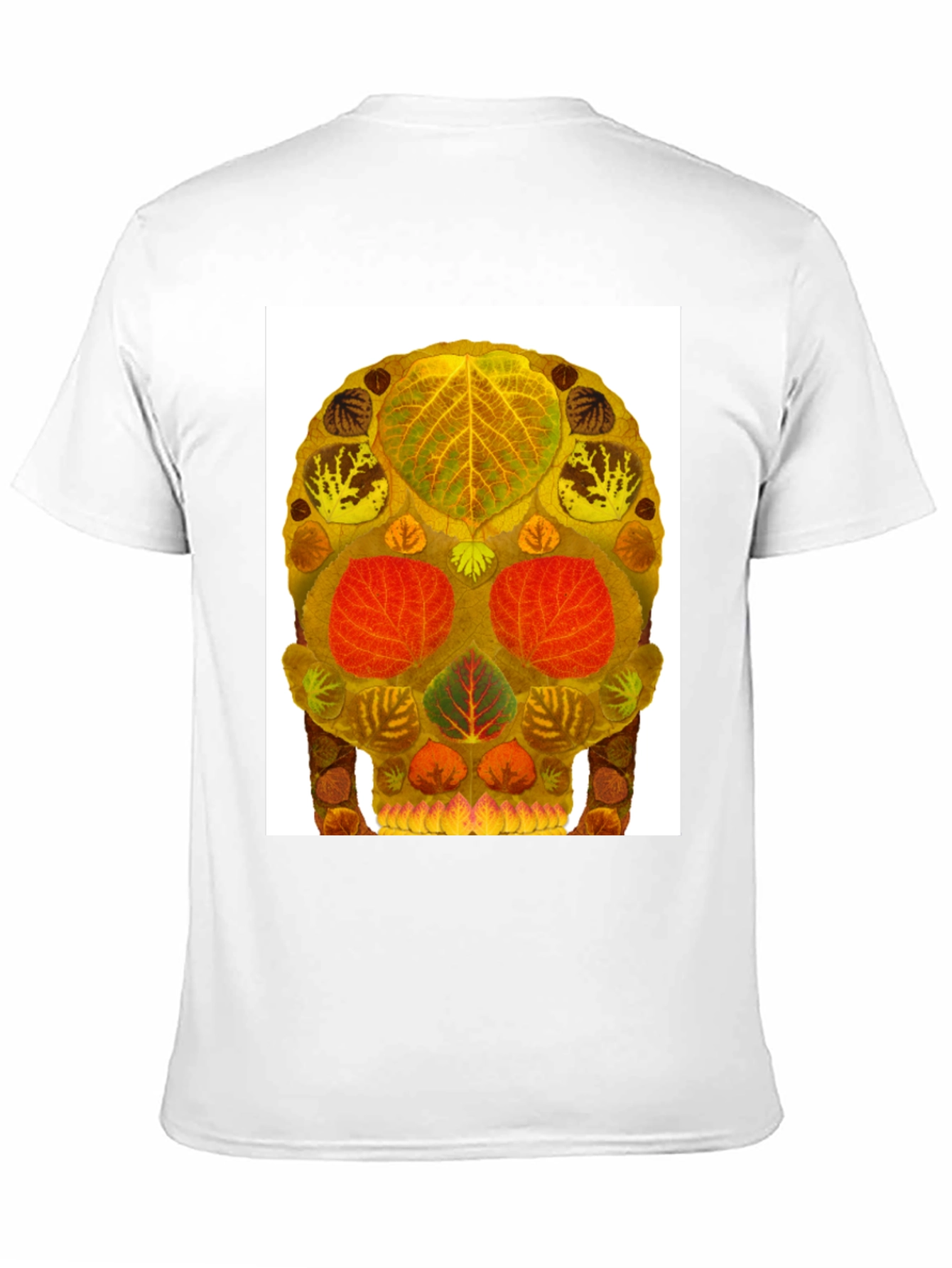 Leaf Skull Graphic Tee - Unique Nature Art T-Shirt
