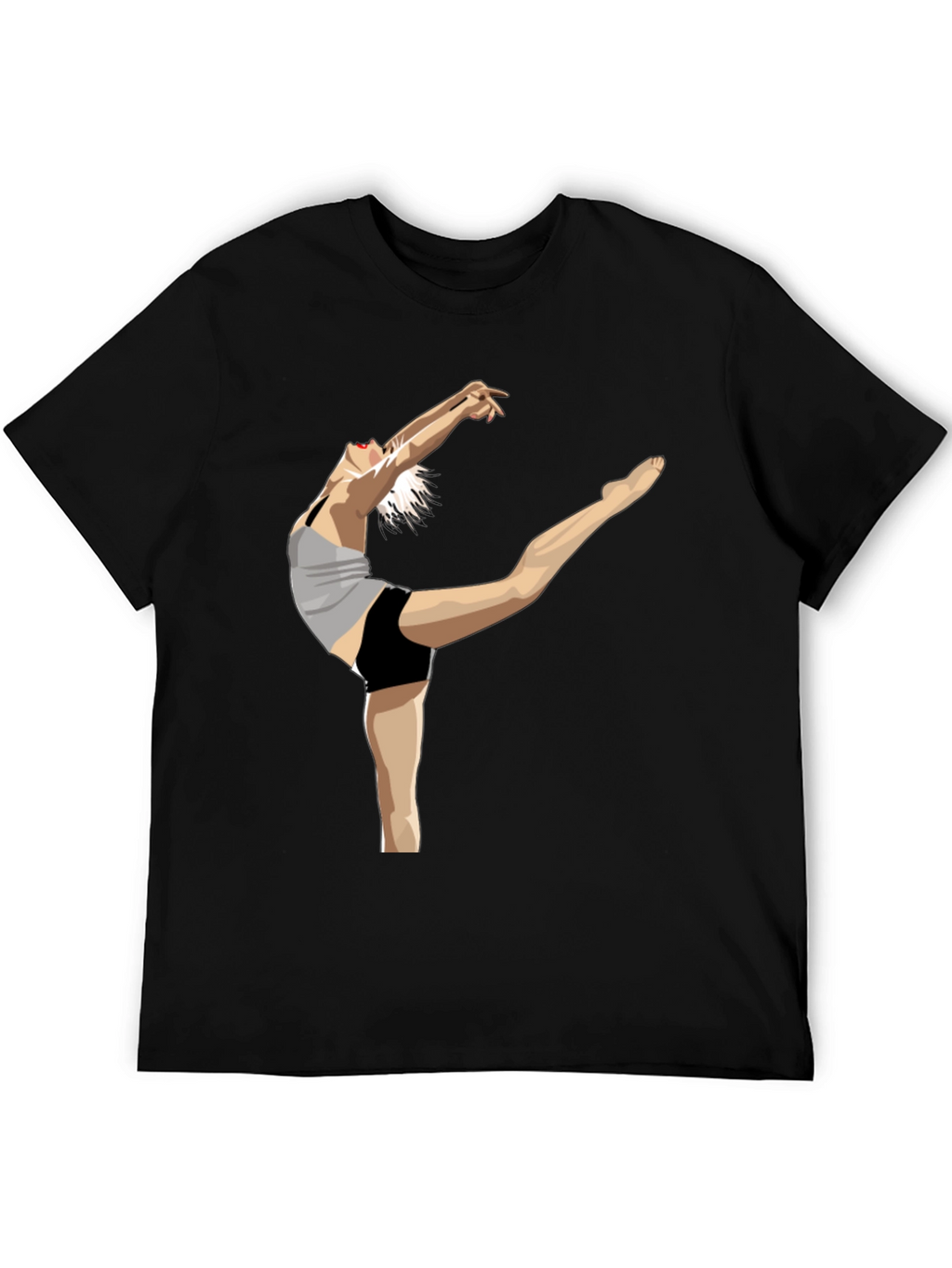 Dancer Graphic Tee - Expressive Black Cotton Shirt