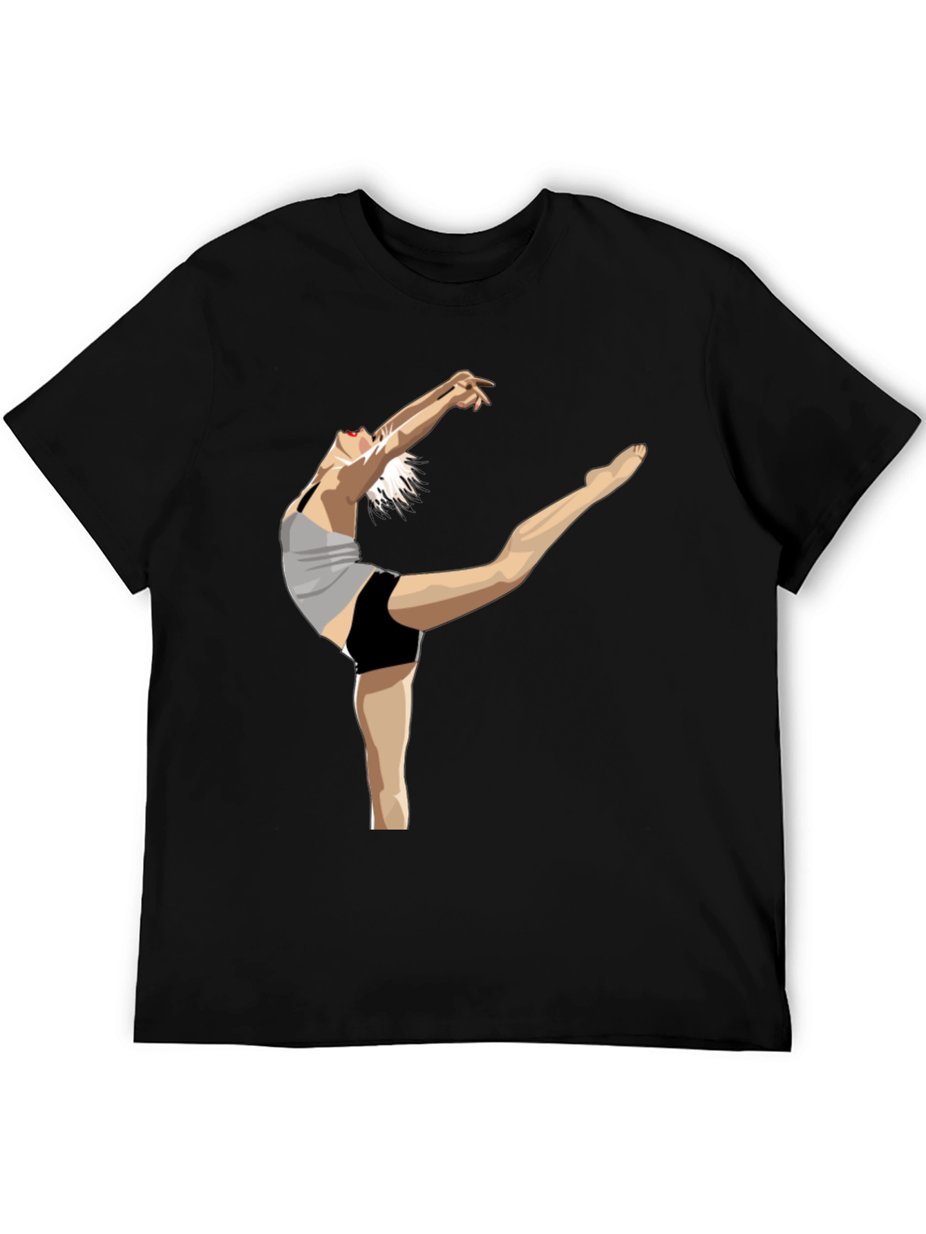 Dancer Graphic Tee - Expressive Black Cotton Shirt
