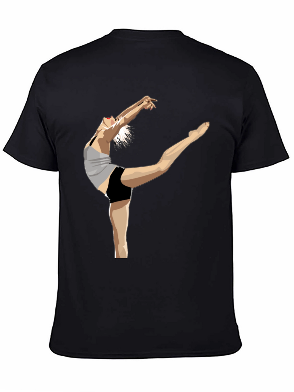 Dancer Graphic Tee - Expressive Black Cotton Shirt