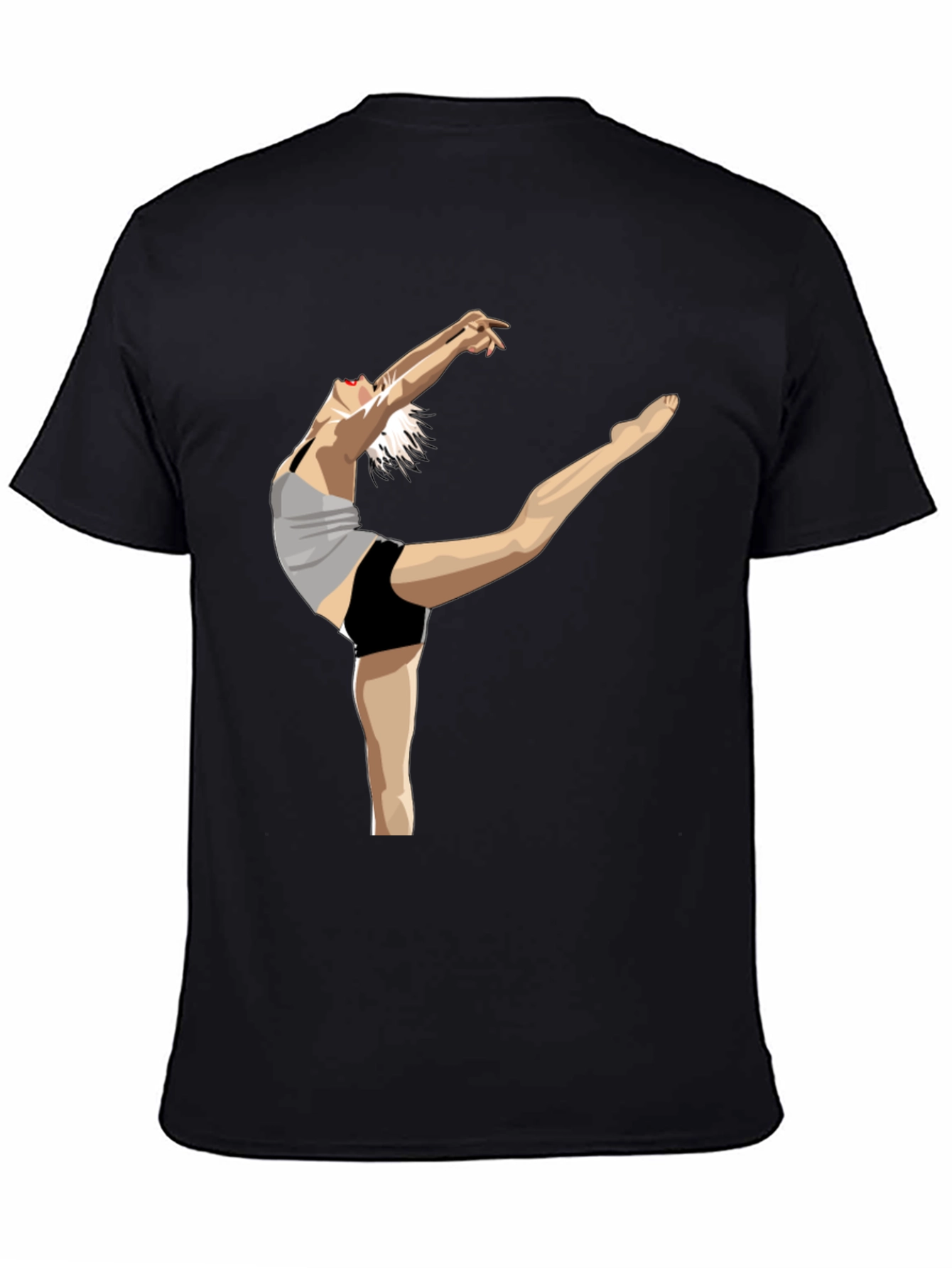 Dancer Graphic Tee - Expressive Black Cotton Shirt