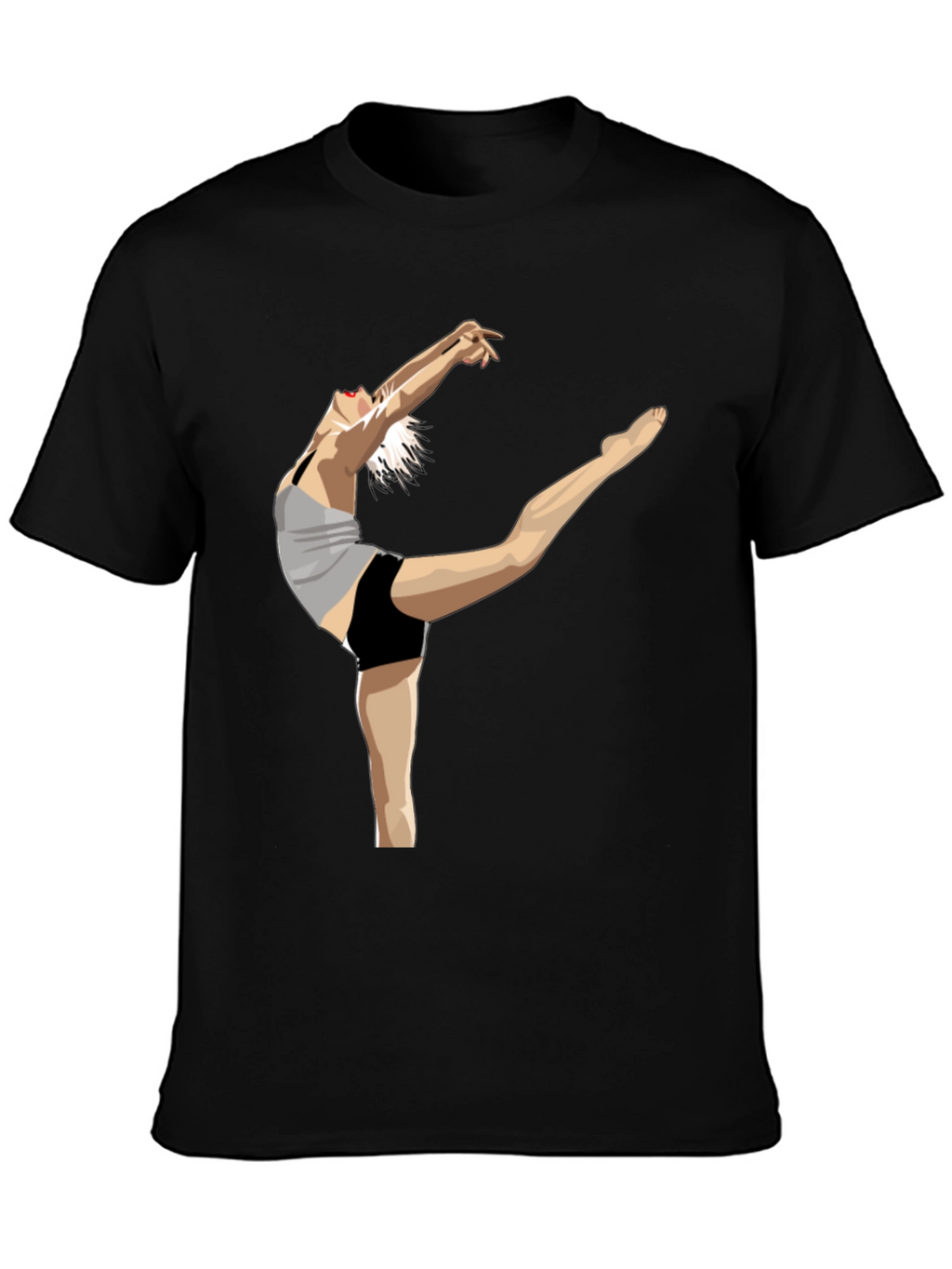 Dancer Graphic Tee - Expressive Black Cotton Shirt