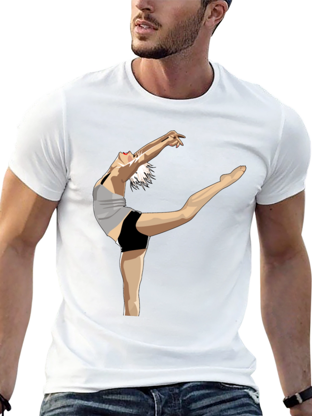 Dancer Graphic Tee - Expressive Black Cotton Shirt