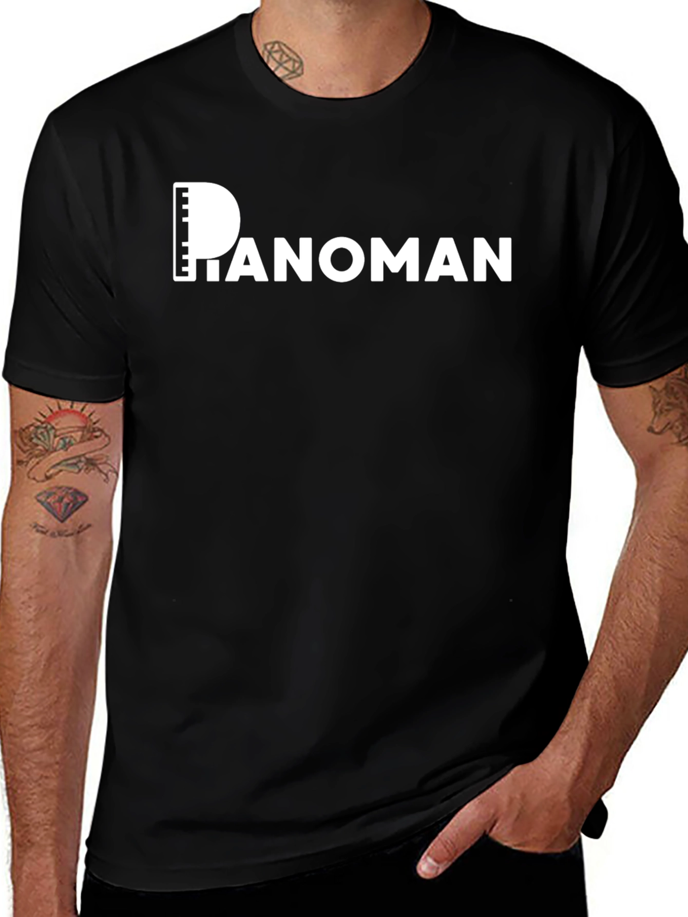 Pianoman Graphic Tee - Cool Music Lover Shirt